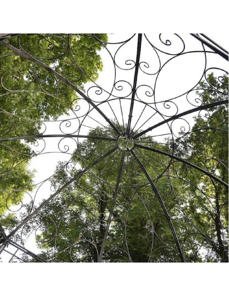 Romantischer-Jugendstil-Gartenpavillon-runder-Rosenpavillon-O-2.85m-Hoehe-3.10m-antik-bronze-7