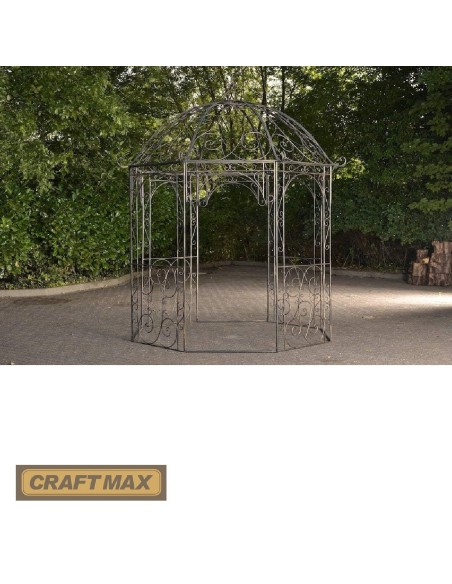 Romantischer-Jugendstil-Gartenpavillon-runder-Rosenpavillon-O-2.85m-Hoehe-3.10m-antik-bronze-8