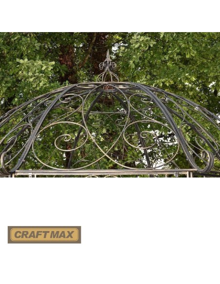 Romantischer-Jugendstil-Gartenpavillon-runder-Rosenpavillon-O-2.85m-Hoehe-3.10m-antik-bronze-4