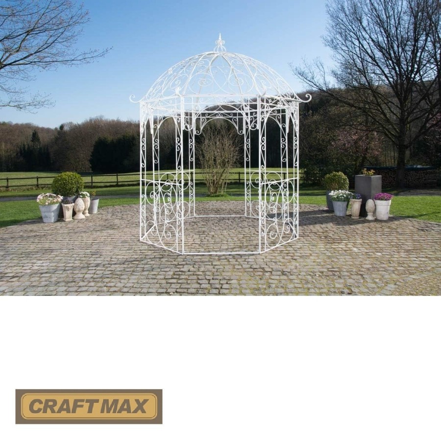 Romantischer-Jugendstil-Gartenpavillon-runder-Rosenpavillon-O-2.85m-Hoehe-3.10m-antik-gruen-6-1