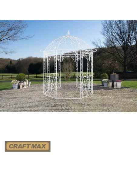 Romantischer-Jugendstil-Gartenpavillon-runder-Rosenpavillon-O-2.85m-Hoehe-3.10m-antik-gruen-6-1