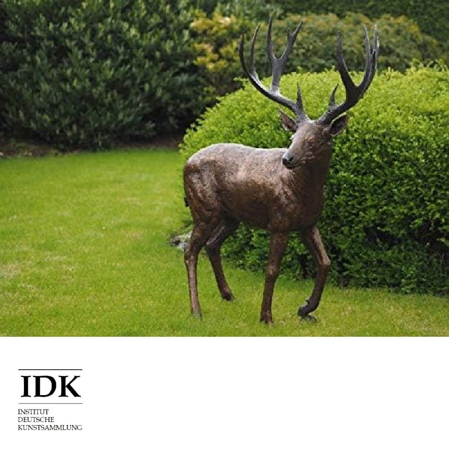 Junger-Hirsch-Bronzeskulptur-beeindruckende-handgefertigte-Skulptur-fuer-Ihren-Garten-Park-Villa-155x130x58cm