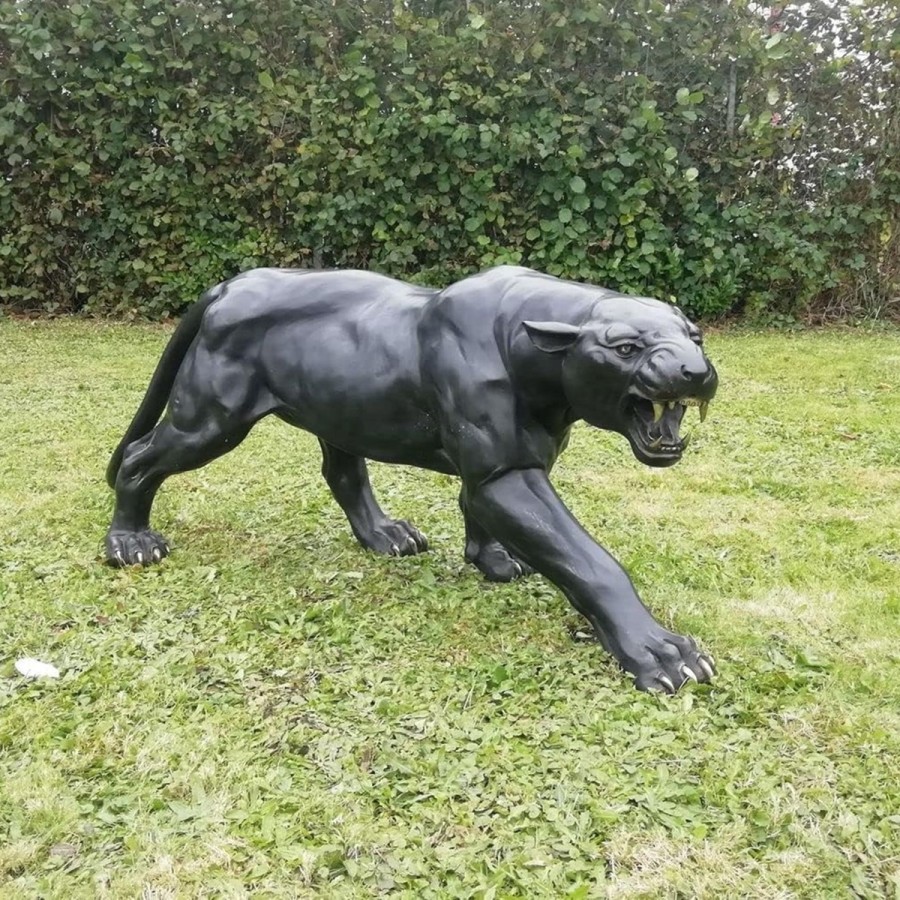 The-stalking-Panther-Bronzeskulptur-beeindruckende-handgefertigte-Skulptur-fuer-Ihren-Garten-Park-Villa-200x70x50cm-2