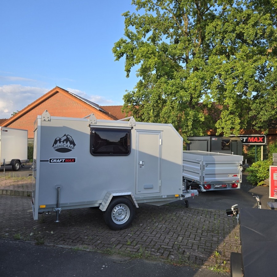 CRAFTMAX-OffRoad-Camping-Anhaenger-1300kg-Einachs-3.00x1.50x1.80m-mit-Klappe-nach-oben-Fenster-Tuer-100kmh-15