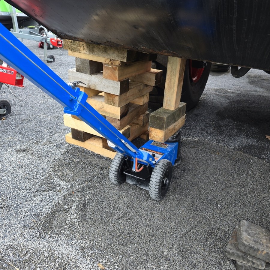 CRAFTMAX-50-Tonnen-Wagenheber-lufthydraulisch-kompakt-faltbar-fuer-LKW-Nutzfahrzeuge-Traktor-Landwirtschaft-3