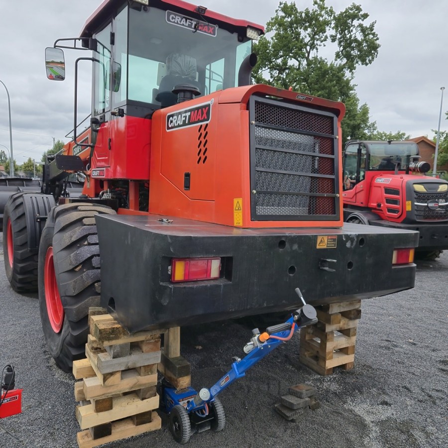 CRAFTMAX-50-Tonnen-Wagenheber-lufthydraulisch-kompakt-faltbar-fuer-LKW-Nutzfahrzeuge-Traktor-Landwirtschaft-2