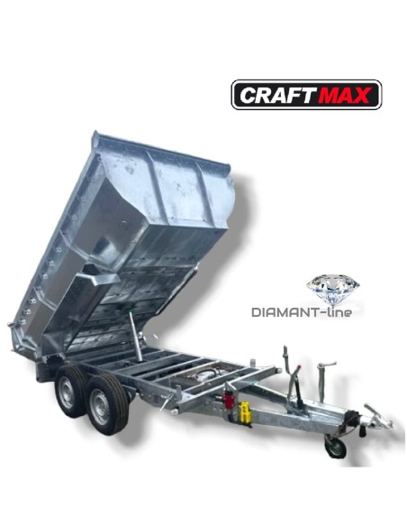 CRAFTMAX®-Stahlmuldenkipper-3500-Elektrohydraulik-3.02x1.80x0.60m-inkl.-Auffahrschienen-1