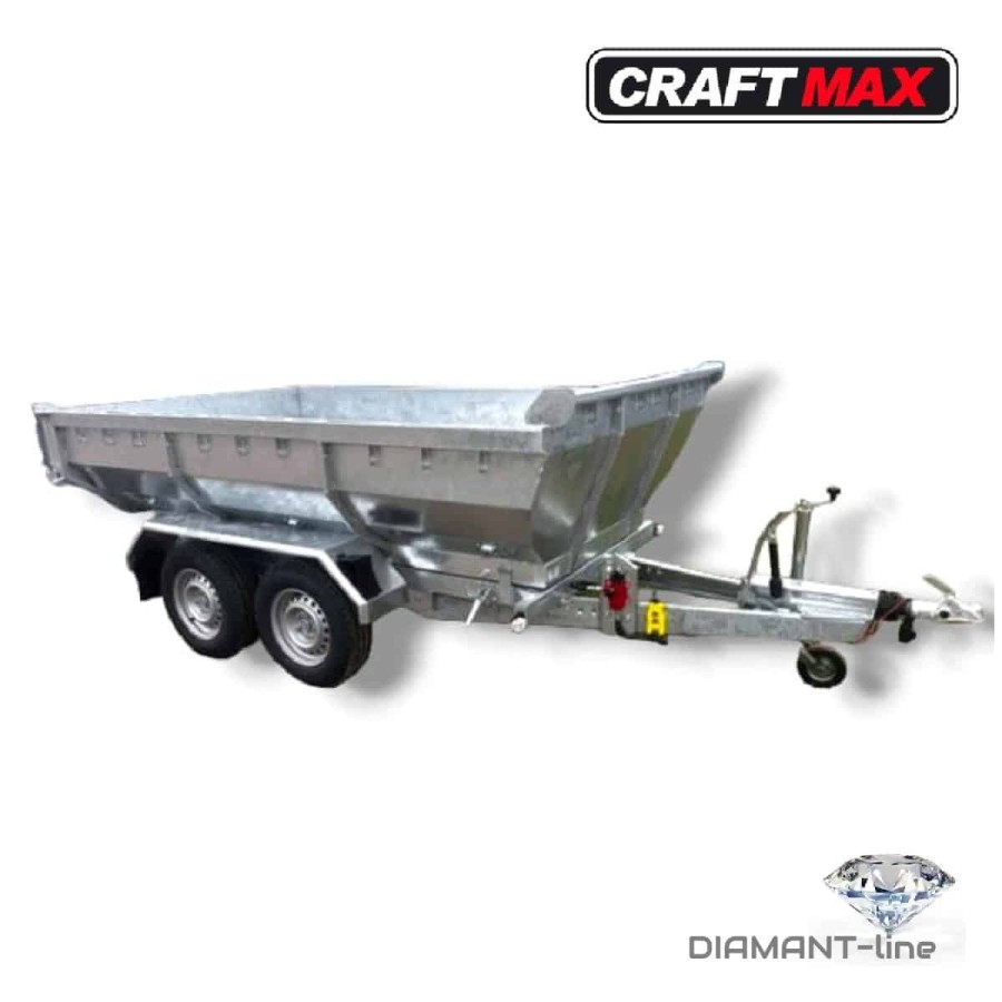 CRAFTMAX®-Stahlmuldenkipper-3500-Elektrohydraulik-3.02x1.80x0.60m-inkl.-Auffahrschienen-2