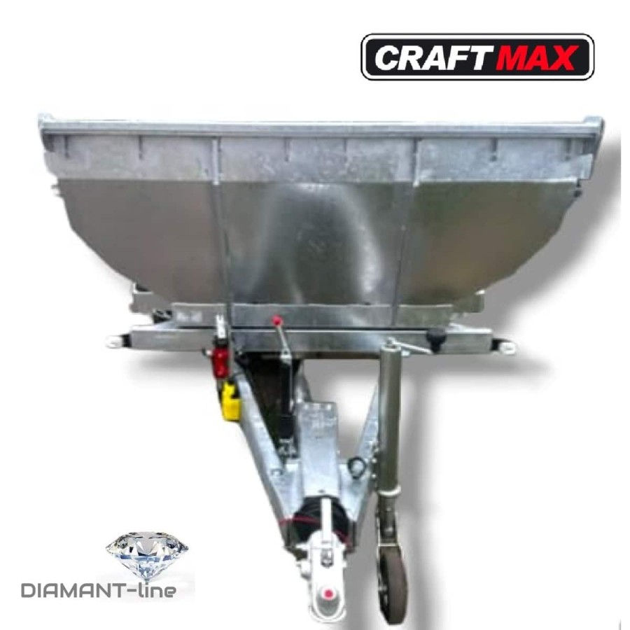 CRAFTMAX®-Stahlmuldenkipper-3500-Elektrohydraulik-3.02x1.80x0.60m-inkl.-Auffahrschienen-3