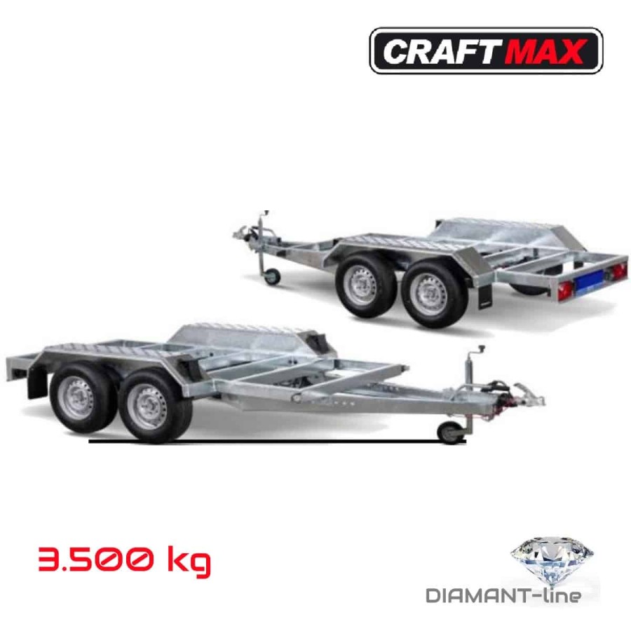 CRAFTMAX®-3500-Tandem-Notstromaggregat-PKW-Anhaenger-3.67x1.24m-100-kmh