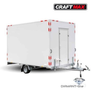 Bauwagen-1300-Basic-Thermo-Sandwichpanele-3.70x2.10x2.30m-Fenster-Tuer-Stuetzen