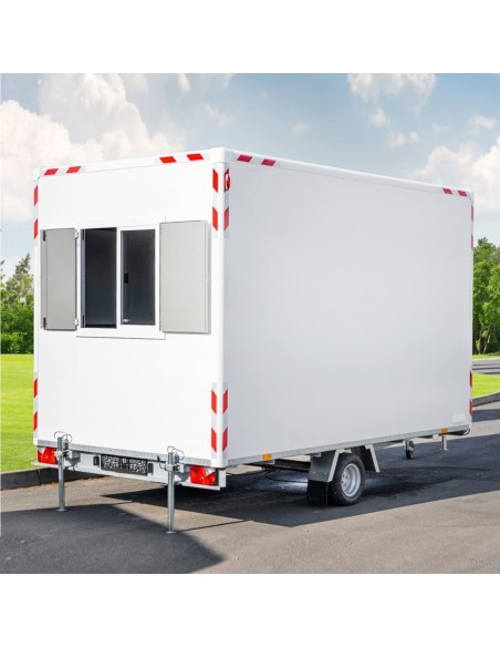 CRAFTMAX-Bauwagen-1300-Basic-Thermo-Sandwichpanele-3.70x2.10x2.30m-Fenster-Tuer-Stuetzen-3