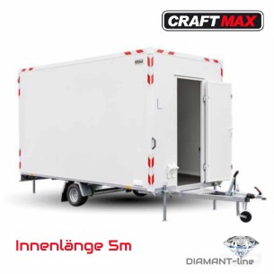 Bauwagen-1300-Diamantline-Basic-Thermo-Sandwichpanele-5.00x2.00x2.30m-Fenster-Tuer-Stuetzen