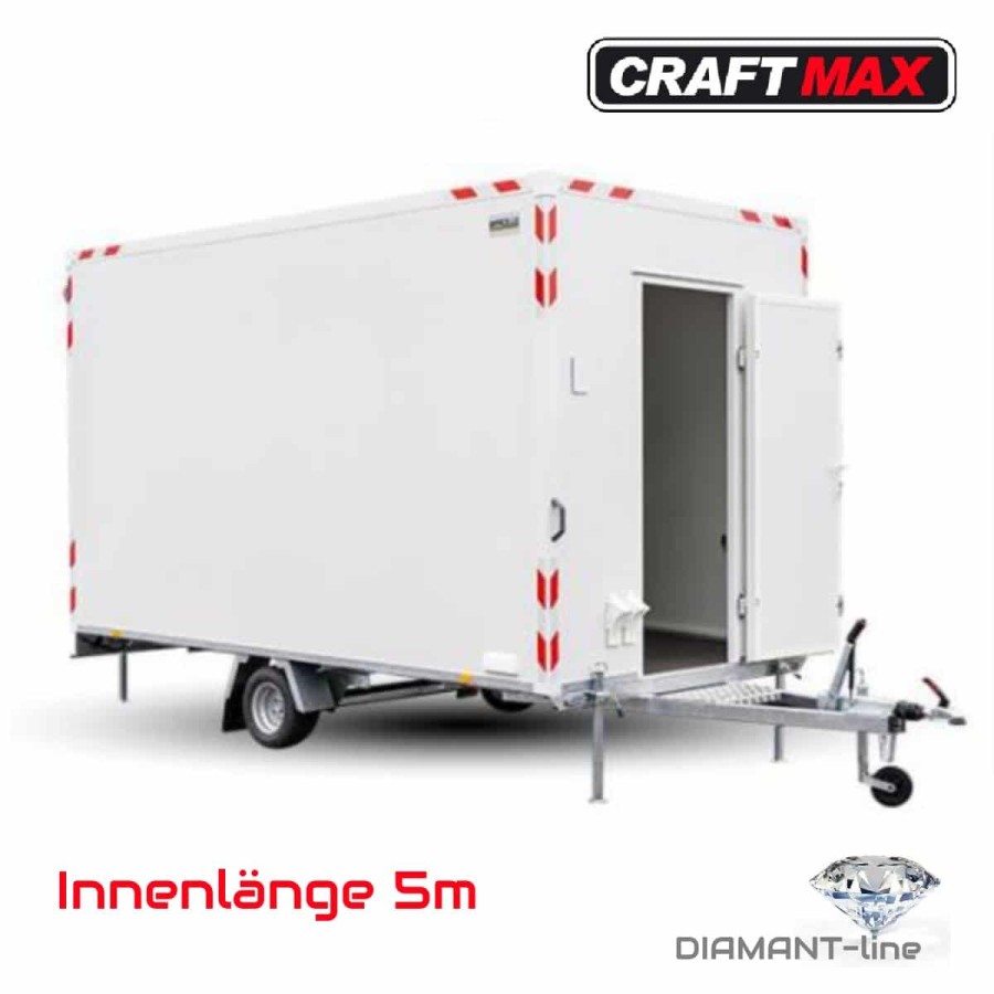 Bauwagen-1300-Diamantline-Basic-Thermo-Sandwichpanele-5.00x2.00x2.30m-Fenster-Tuer-Stuetzen