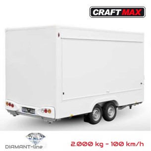 Verkaufsanhaenger-2000-ThermoSandwich-4.00x2.20x2.30m-grosse-Verkaufsklappe-gebremst-100kmh