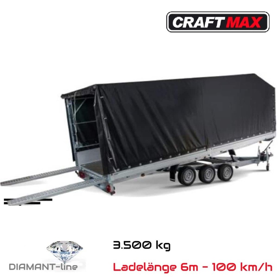CRAFTMAX®-TransFlash®-Diamantline-3500-Tridem-Fahrzeugtransporter-hydraulisch-kippbar-mit-ALU-Bordwand-und-Hochplane