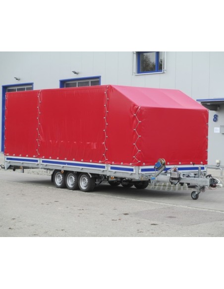 CRAFTMAX®-3500-Tridem-Fahrzeugtransporter-hydraulisch-kippbar-ALU-Bordwand-Hochplane-2