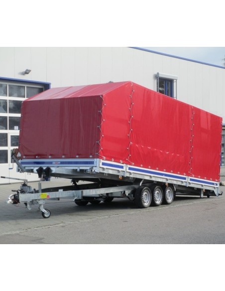 CRAFTMAX®-3500-Tridem-Fahrzeugtransporter-hydraulisch-kippbar-ALU-Bordwand-Hochplane-3