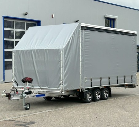 CRAFTMAX-Autotransporter-3500-Tridem-Alurahmen-kippbar-5.20x2.10x0.40m-Alupaneelboden-Seilwinde-Aluauffahrschienen-LED-Hochplane