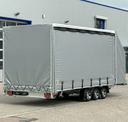 CRAFTMAX-Autotransporter-3500-Tridem-Alurahmen-kippbar-5.20x2.10x0.40m-Alupaneelboden-Seilwinde-Aluauffahrschienen-LED-Hochplane