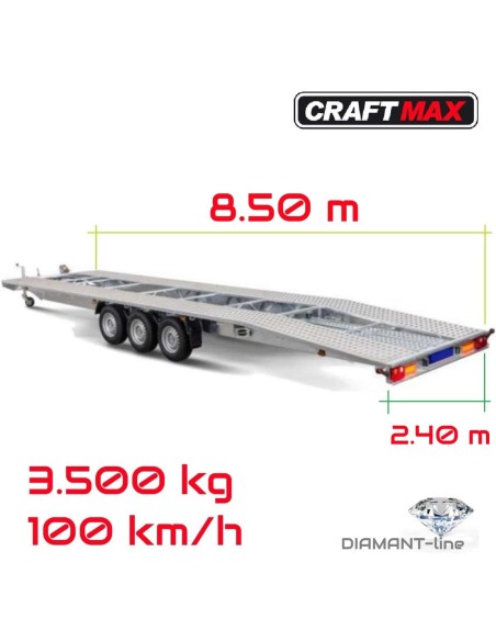 CRAFTMAX®-Ecco-850XL®-3500-Tridem-Fahrzeugtransporter-mit-Auffahrschienen-Ersatzrad-mit-Halter