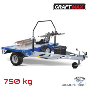 CrossCamp® 750 ALU-Motorradtransporter 2.00x1.00m mit Fahrradträger, Staubox... 100 km/h