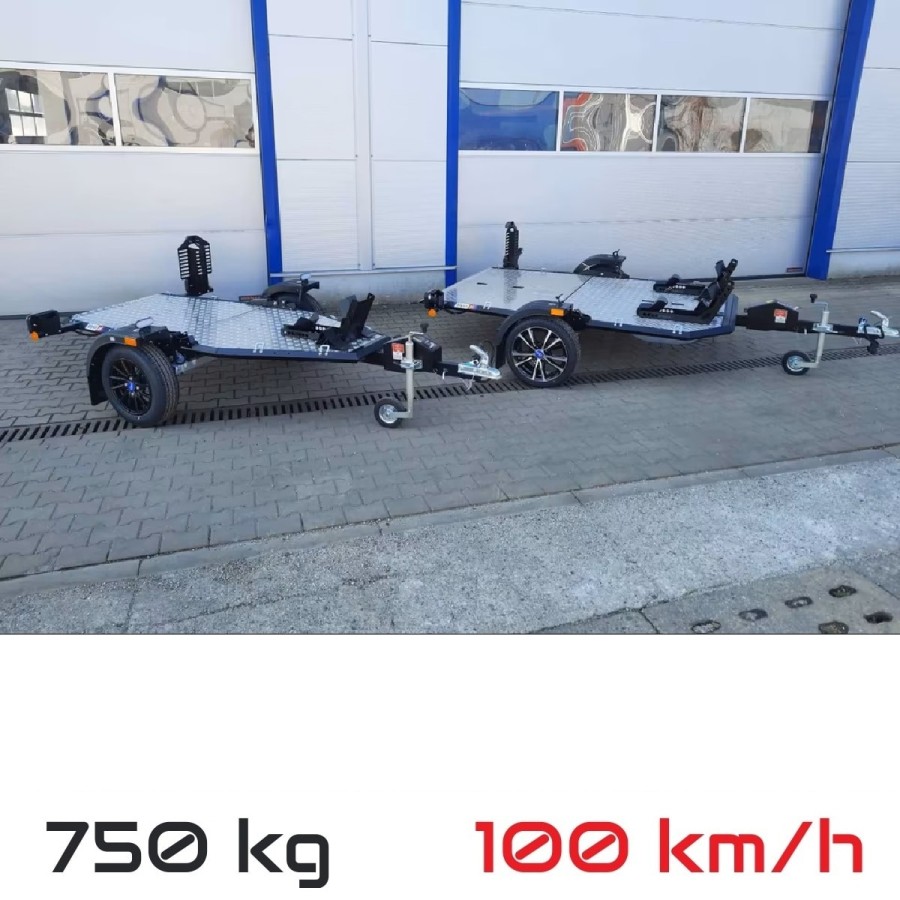 Cross-MT-2®-750-Black-Edition-ALU-Motorradtransporter-2.39x1.04m-fuer-2-Motorraeder-15Zoll-Aluminium-Felgen-100-kmh