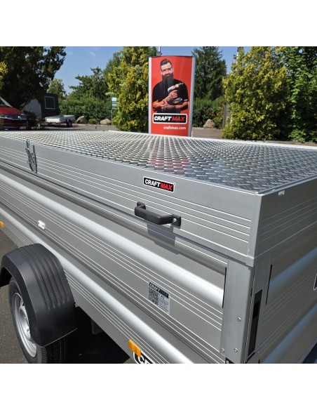 1300-ALU-Kastenanhaenger-2.50×1.26×0.70m-mit-Bordwandaufsatz-und-Deckel-gebremst-100-kmh-4