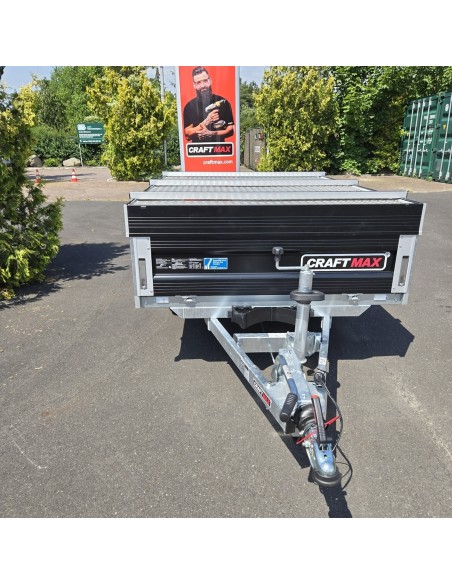 CLASSIC®-1350-blackEdition-ALU-Pritsche-Hochlader-2.30×1.50×0.45m-belastbarer-ALU-Deckel-mit-Fahrradtraeger-ALU-Felgen-100-kmh-1
