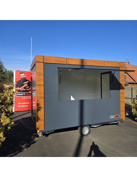 CRAFTMAX-Verkaufsanhaenger-Woody-1350-3.50x2.00x2.20m-Thermo-Sandwichpanele-mit-Holzdekor-gebremst-100kmh-8