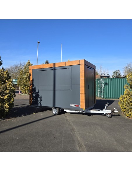 CRAFTMAX-Verkaufsanhaenger-Woody-1350-3.50x2.00x2.20m-Thermo-Sandwichpanele-mit-Holzdekor-gebremst-100kmh-2