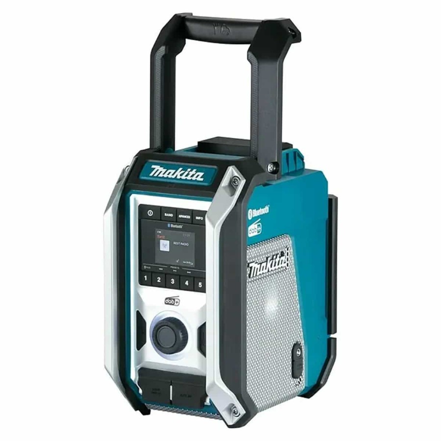 MAKITA®-LXT-18V-Akku-Baustellenradio-DMR115-DABDAB-FM-ueber-Netzteil-oder-Akku-1