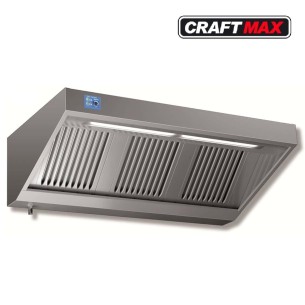 Gastro-Edelstahl-Wandhaube-300x70cm-LED-Beleuchtung-Drehzahlregler-420W-Motor-freihaengende-Abzugshaube-fuer-Imbisswagen-Gastron