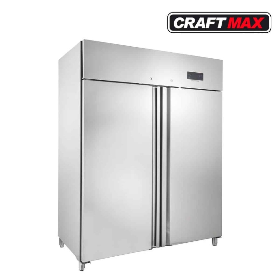 Gastro-Edelstahl-Monoblock-Gastronomie-Kuehlschrank-1350-Liter-grossvolumiger-freistehender-Gewerbekuehlschrank-Energiesparend-1