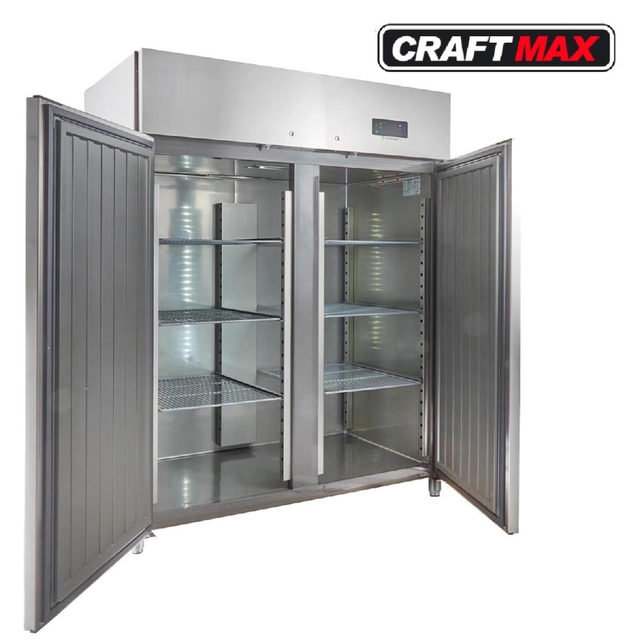 Gastro-Edelstahl-Monoblock-Gastronomie-Kuehlschrank-1350-Liter-grossvolumiger-freistehender-Gewerbekuehlschrank-Energiesparend-2
