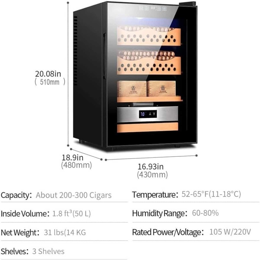 Elektrischer-Zigarren-Humidor-Zigarren-Humidor-Schrank-spanisches-Zedernholz-konstante-Temperatur-Feuchtigkeitsregulierung-Einge