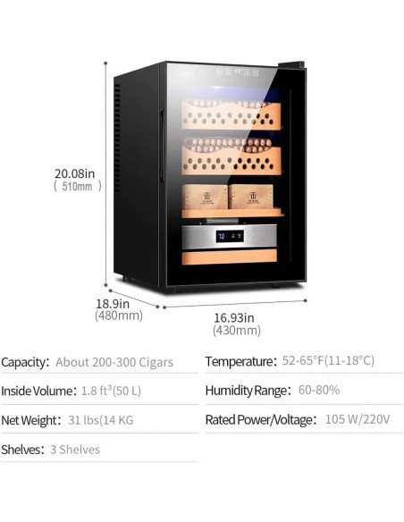 Elektrischer-Zigarren-Humidor-Zigarren-Humidor-Schrank-spanisches-Zedernholz-konstante-Temperatur-Feuchtigkeitsregulierung-Einge