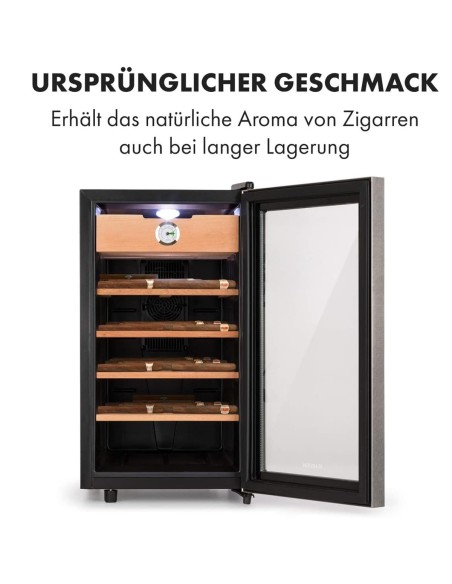 Zigarren-Humidor-thermoelektrischer-Humidor-Schrank-mit-Glastuer-Humidor-Befeuchter-mit-Einschueben-aus-Zedernholz-Hygrometer-LE