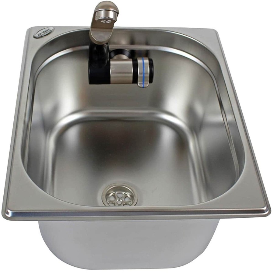Edelstahl-Gewerbe-Spueltisch-Set-325x265x200mm-mit-Tauchpumpe-Kanister-fuer-Imbisswagen-Verkaufstrailer-Foodtrucks-3