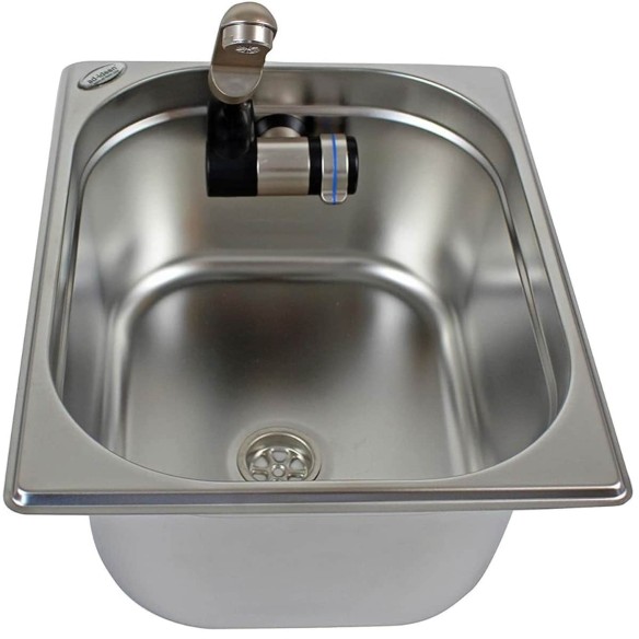 Edelstahl-Gewerbe-Spueltisch-Set-325x265x200mm-mit-Tauchpumpe-Kanister-fuer-Imbisswagen-Verkaufstrailer-Foodtrucks-3
