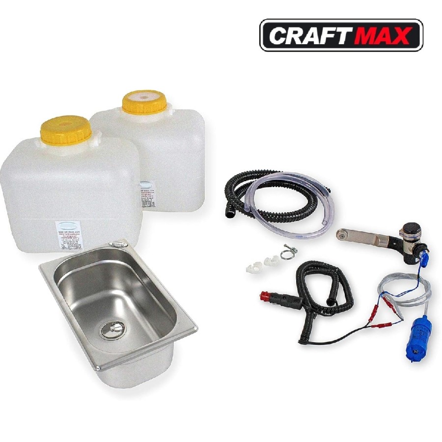 Edelstahl-Gewerbe-Spueltisch-Set-265x160x100-mm-12V-Tauchpumpe-Kanister-fuer-Imbisswagen-Verkaufstrailer-Foodtrucks-12Volt-1