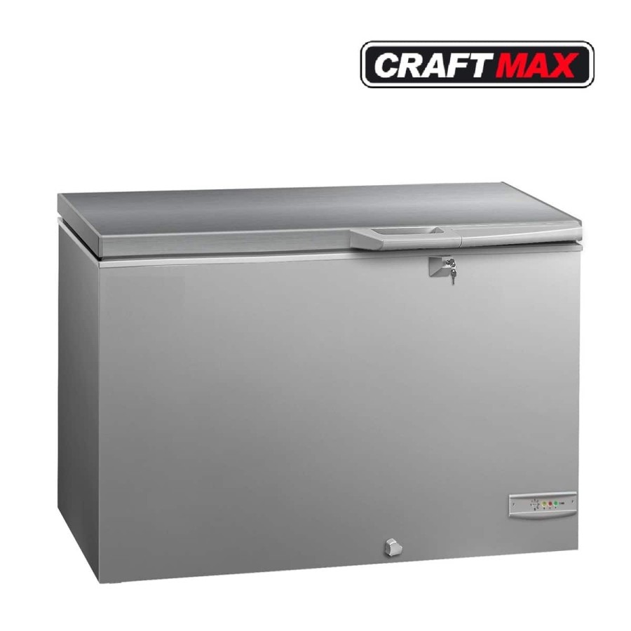 Edelstahl-Gastronomie-Tiefkuehltruhe-236-Liter-984x700x890mm-15°C-bis-25°C-Edelstahl-Klappdeckel-Schloss-Beleuchtung-ideal-fuer-