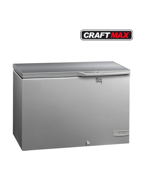 Edelstahl-Gastronomie-Tiefkuehltruhe-236-Liter-984x700x890mm-15°C-bis-25°C-Edelstahl-Klappdeckel-Schloss-Beleuchtung-ideal-fuer-