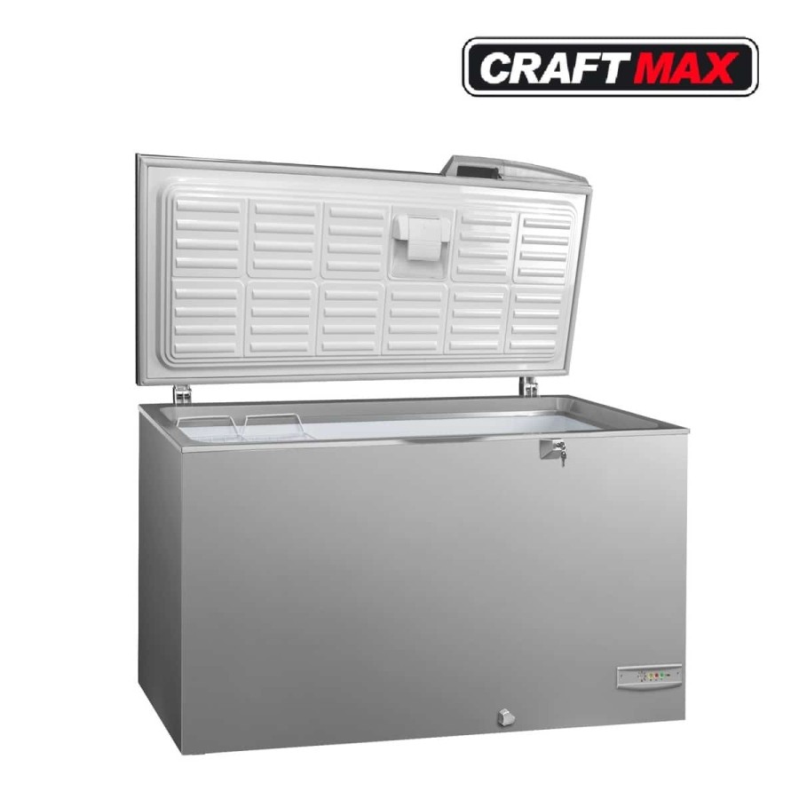 Edelstahl-Gastronomie-Tiefkuehltruhe-236-Liter-984x700x890mm-15°C-bis-25°C-Edelstahl-Klappdeckel-Schloss-Beleuchtung-ideal-fuer-