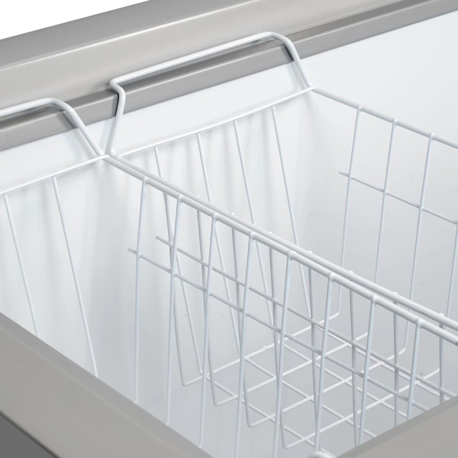 Edelstahl-Gastronomie-Tiefkuehltruhe-236-Liter-984x700x890mm-15°C-bis-25°C-Edelstahl-Klappdeckel-Schloss-Beleuchtung-ideal-fuer-