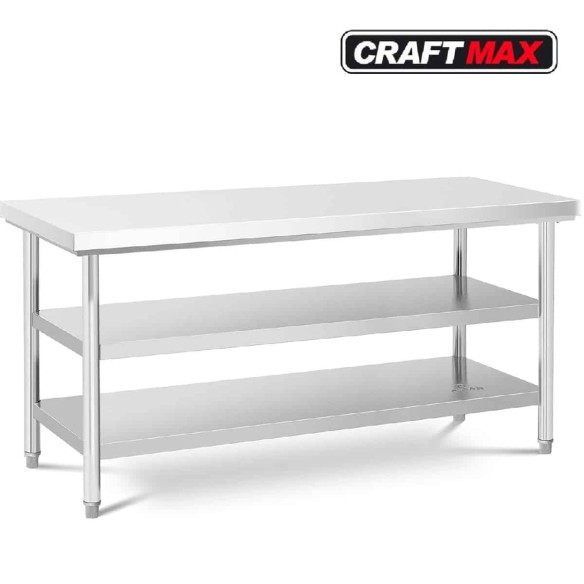 Gasto-Edelstahl-Arbeitstisch-180x60cm-3-Ebnen-Edelstahltisch-500kg-Traglast-Imbisswagen-Gastronomie-1