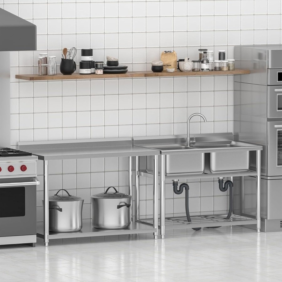 Edelstahl-Spueltisch-110x64cm-Doppelwaschbecken-Kalt-u.-Warmwasserhahn-fuer-Imbisswagen-Gastronomie-5