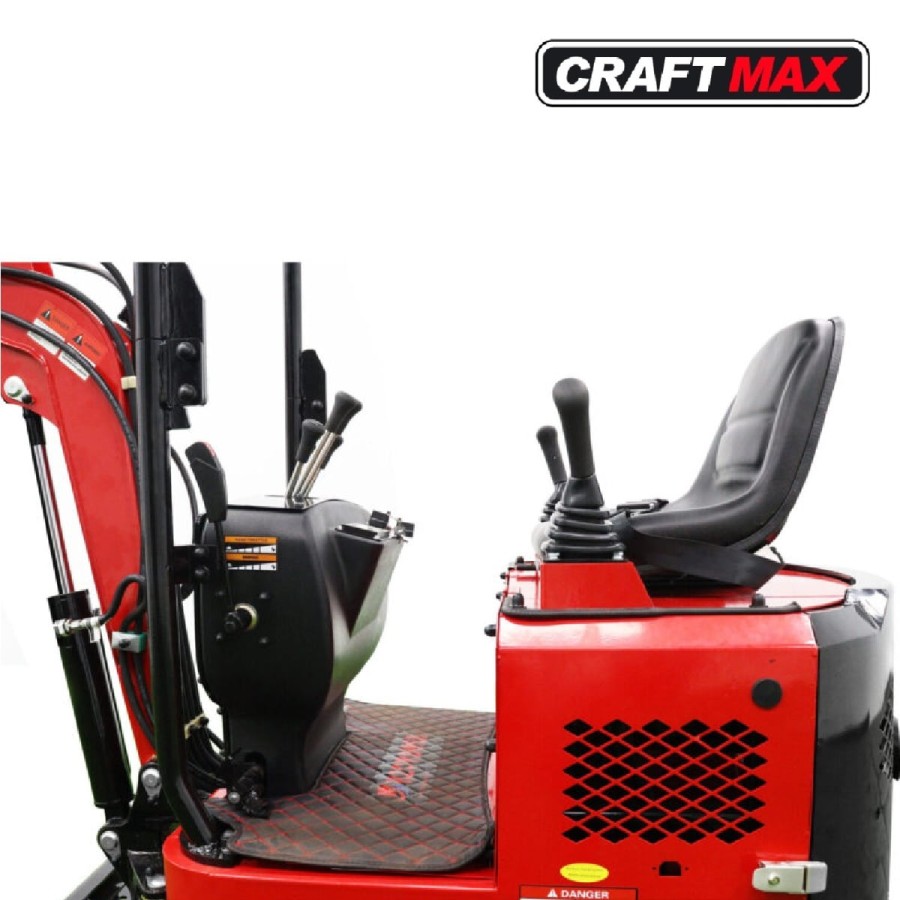Mini-Kettenbagger-95PS-7KW-Diesel-Joystick-Steuerung-schwenkbarer-Baggerarm-Hydraulikoel-Kuehler-verstellbare-Fahrwerkbreite-3