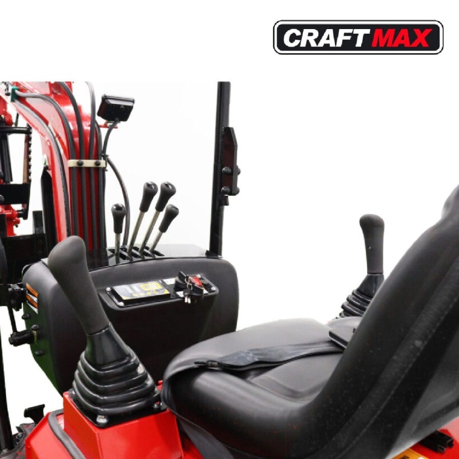 Mini-Kettenbagger-95PS-7KW-Diesel-Joystick-Steuerung-schwenkbarer-Baggerarm-Hydraulikoel-Kuehler-verstellbare-Fahrwerkbreite-2