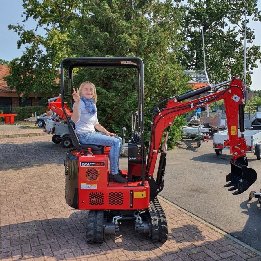 Raupenbagger-0.85t-8.8KW11PS-Diesel-schwenkbarer-Baggerarm-verstellbares-Fahrwerk-1650mm-Grabtiefe